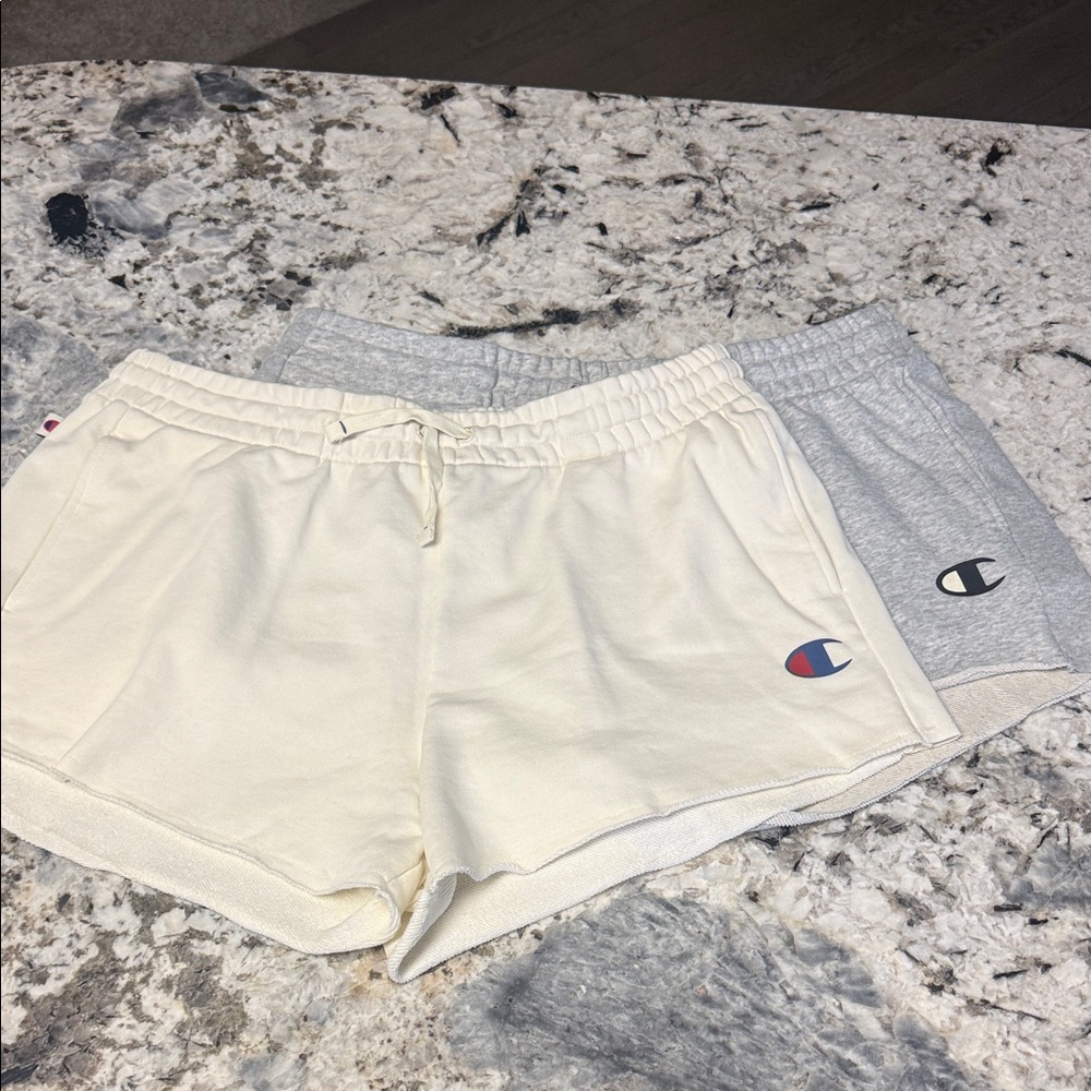 Champion XL Cream and Gray Shorts